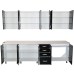 Bucatarie Zebra 260 cm din PAL Negru cu blat termoizolant alb/bej